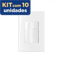 Kit Com 10 Sleek Interruptor 3 Teclas Paralelos 10a Kit Com 10 Sleek Interruptor 3 Teclas Paralelos 10a