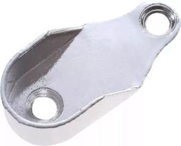 Kit Com 10 Suporte Cabideiro Oval Para Tubo Oblongo Cromado