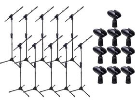 Kit com 10 Suportes Pedestal para Microfone IBOX SMMax + 10 Cachimbos Kit com 10 Suportes Pedestal para Microfone IBOX SMMax + 10 Cachimbos