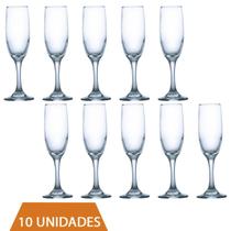 Kit Com 10 Taças De Vidro RIOJA CHAMPAGNE 180ml Cristal Luxo