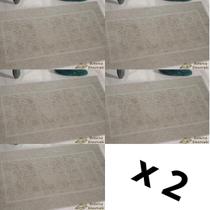Kit com 10 Tapete de Piso Atoalhado Toalha de Chão para Banheiro - 44 x 66 cm - 100% Algodão - Margex