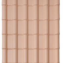 Kit com 10 Telhas PVC Plan 2,42m x 0,88m x 1,7mm 6 Ondas Lux Telhas Bege/Marfim