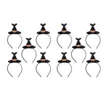 Kit Com 10 Tiara Chapéu De Bruxa Halloween Para Festa Dia Das Bruxas