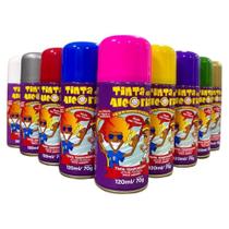 Kit com 10 Tintas Spray para Cabelo Coloridas Sortidas