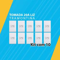Kit com 10 tomada 20a liz tramontina