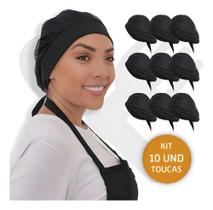 Kit Com 10 Touca Redinha Lavável Cozinha Restaurante Padaria