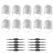 Kit com 10 Toucas Para Mechas Luzes Siliconada Com Agulha Profissional Dompel