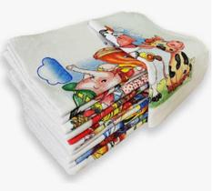 kit com 10 un - Textil Cabar - pano de copa estampado- algodão - 66x41cm kit com 10 un - Textil Cabar - pano de copa estampado- algodão - 66x41cm