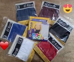 Kit com 10 unidades Cueca KIDS Boxer box EL KORAB Original Infantil Microfibra direto da fábrica