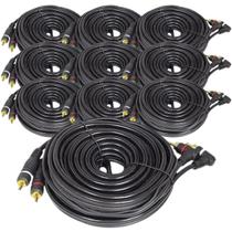 Kit Com 10 Unidades De Cabo Rca 5m Kx3