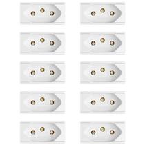 Kit com 10 unidades Módulo Tomada SOPRANO 2PT 20A 250V Branco 872012 Duale Up, Brava, Atria e Sistema S Kit com 10 unidades Módulo Tomada SOPRANO 2PT 20A 250V Branco 872012 Duale Up, Brava, Atria e Sistema S
