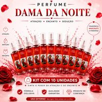 Kit com 10 Unidades Perfume Dama da Noite Sedução Encanto Magnetismo Espiritual Kit com 10 Unidades Perfume Dama da Noite Sedução Encanto Magnetismo Espiritual