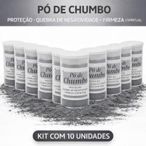 Kit com 10 Unidades Pó de Chumbo Proteção Defesa Espiritual Quebra de Demandas