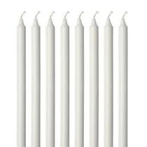 Kit Com 10 Velas Brancas De Parafina Nº 10