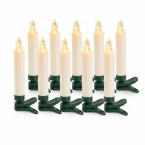 Kit com 10 Velas Decorativas de Natal LED Sem Fio com Controle Remoto e Presilhas para Árvore Kit com 10 Velas Decorativas de Natal LED Sem Fio com Controle Remoto e Presilhas para Árvore