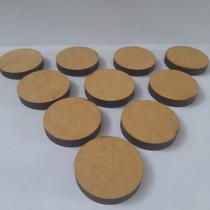 Kit com 100 Bolacha MDF 3,5cm Círculos MDF Cru - R A Tecelagem