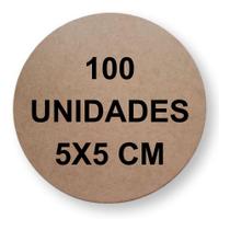 Kit Com 100 Bolachas 5 cm Circulo Roda Placa Redonda MDF 3mm