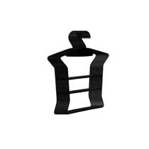 Kit com 100 Cabides Silhueta Bebê de Plástico Preto Organização e Leveza