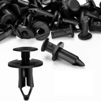 Kit com 100 Clipes de Nylon para Carro - Tipo Push