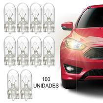 Kit com 100 Lampada Automotiva Halógena TR T10 12v 5w W2.1 x 9.5d