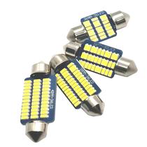 Kit com 100 Lâmpadas LED Festoon para Carro - Branco Quente 4000k (C5W/C10W 31-41mm) 12V