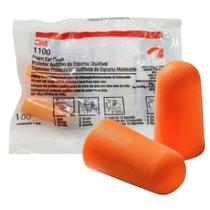 Kit com 100 par Protetor Ouvido Espuma sem Cordão 1100 - 3M