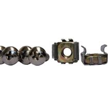 Kit com 100 Parafusos M5 e 100 Porcas Gaiola Bicromatizadas