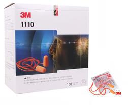 Kit Com 100 Pares Protetor Auditivo Espuma Auricular com Cordão 3m