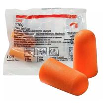 Kit com 100 Pares Protetor Auricular Espuma Ouvidos Abafador 1100 3M