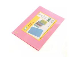 Kit Com 100 Pastas Em L A4 Para Proteção De Documentos Rosa