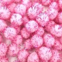 Kit com 100 Pompom em Lurex 1.5cm Rosa Bebê