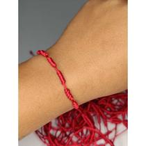 Kit com 100 Pulseiras de 7 Nós Vermelha Kit com 100 Pulseiras de 7 Nós Vermelha