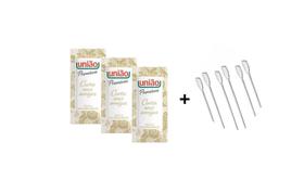 Kit com 100 sachês de açúcar União Premium e 100 mexedores descartáveis Kit com 100 sachês de açúcar União Premium e 100 mexedores descartáveis