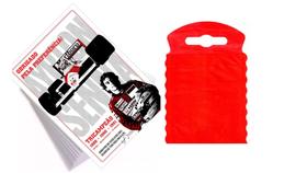 kit com 100 tapetes Lava Rápido Lavajato Ayrton Senna e 25 lixeira tnt vermelha