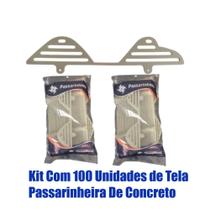 Kit Com 100 Tela Passarinheira Para Telhado De Concreto Anti pássaros