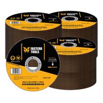 Kit Com 100 Unidadades Disco De Corte 115mm Aço inox 4 1 2