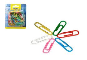 Kit com 100 unidade de Clipes de Metal Colorido para Organizar Papeis