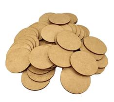 kit com 100 Unidades Bolacha Porta Copo De Madeira Mdf 10 x 10 cm