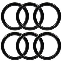 Kit Com 100 Unidades de Argola Aro Plástico Preto 7,9cm Espessura 6mm