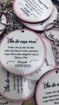 Kit com 100 unidades de chaveiro de mdf personalizado Kit com 100 unidades de chaveiro de mdf personalizado