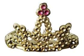 Kit Com 100 Unidades De Mini Coroa De Princesa Dourada Pente Kit Com 100 Unidades De Mini Coroa De Princesa Dourada Pente