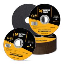 Kit Com 100 Unidades Disco De Corte 115mm Aço inox 4.1/2 X 3/64 X 7/8