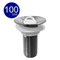 Kit com 100 Unidades Válvula Para Pia De Cozinha ABS 3.1/2 " Preto Completa - Um Novo Conceito.