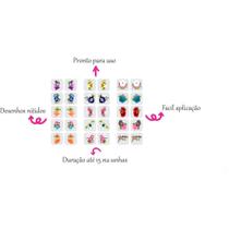 Kit com 1000 Adesivos de Unha 3D - Envio Rápido e modelos variados