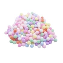 Kit com 1000 Mini Pompom Liso Solto Pelucia 8mm Candy Colors Kit com 1000 Mini Pompom Liso Solto Pelucia 8mm Candy Colors