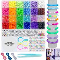 Kit com 1000 Peças para Fabricação de Pulseiras YMSDZHL - 24 Cores