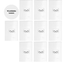Kit com 10x CONJUNTO TOMADA 10A Branco S401107 Lunare Up Schneider