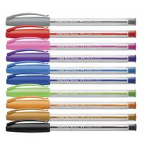 kit com 11 Canetas Esferográficas 032 Trilux Colors 1.0mm - Faber-Castell