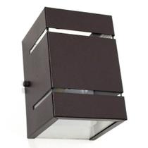 Kit com 12 Arandelas 2 Focos C/ Frisos E Facho Marrom Externa Parede Muro St327