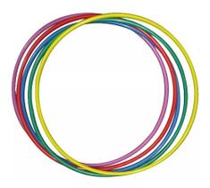 Kit com 12 Bambolês 65cm Cores Sortidas Kit com 12 Bambolês 65cm Cores Sortidas